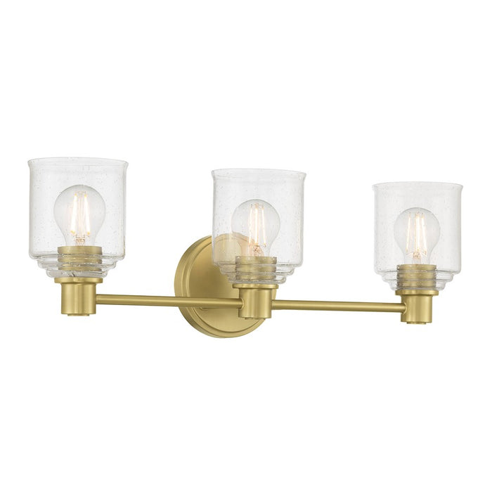 Millennium Vessair 3Lt Bathroom Vanity Light, Brass/Clear Seeded - 202103-VB