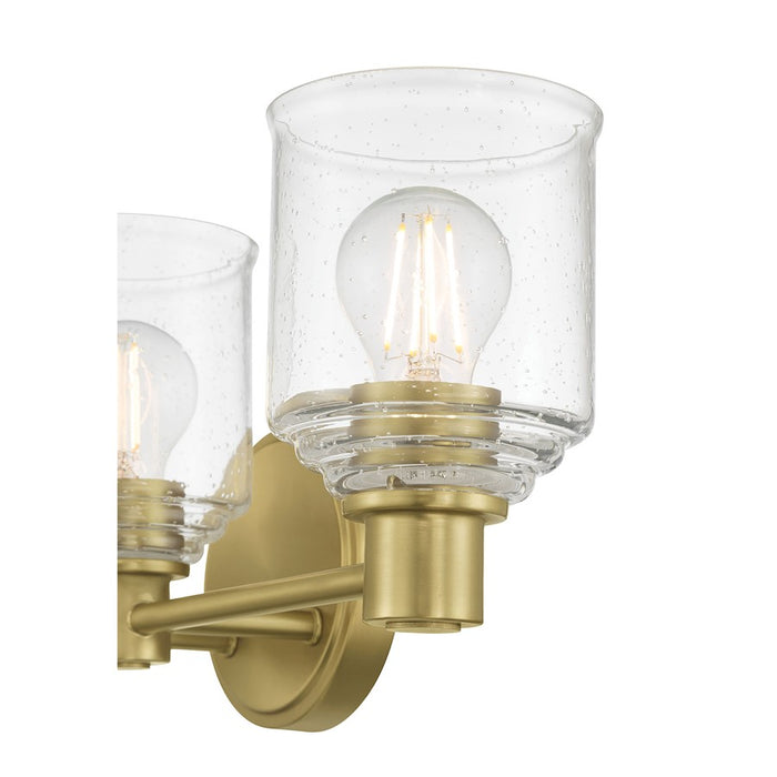 Millennium Vessair 3Lt Bathroom Vanity Light, Brass/Clear Seeded