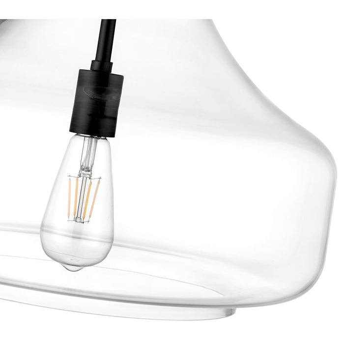 Millennium Lighting Madelynn 1Lt Pendant, Black/Clear