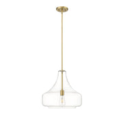 Millennium Lighting Madelynn 1Lt Pendant, Vintage Brass/Clear - 20301-VB