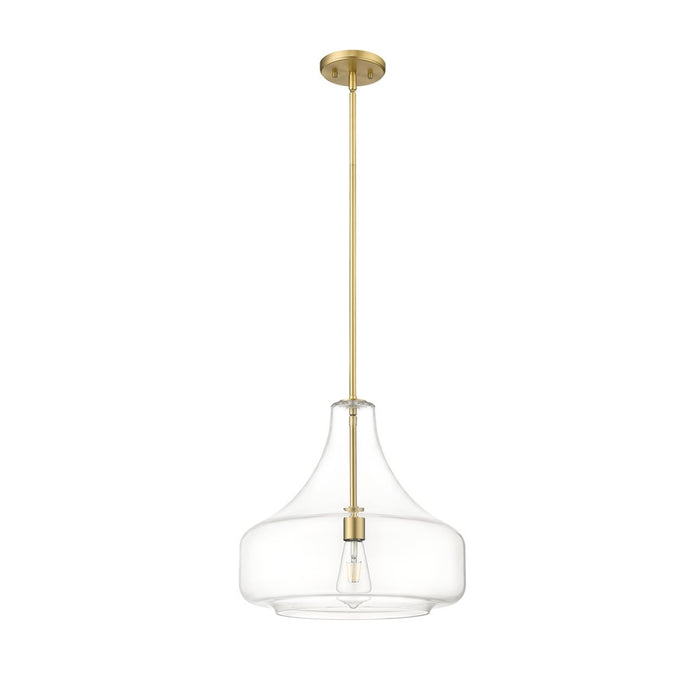 Millennium Lighting Madelynn 1Lt Pendant, Vintage Brass/Clear