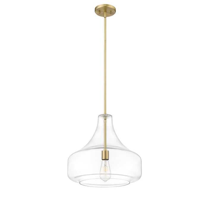 Millennium Lighting Madelynn 1Lt Pendant, Vintage Brass/Clear