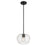 Millennium Lighting Pomari 1Lt 8" Pendant, Black/Clear Textured - 203101-MB