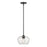 Millennium Lighting Pomari 1Lt 8" Pendant, Black/Clear Textured