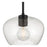 Millennium Lighting Pomari 1Lt 8" Pendant, Black/Clear Textured