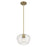 Millennium Lighting Pomari 1Lt 8" Pendant, Brass/Clear Textured - 203101-VB