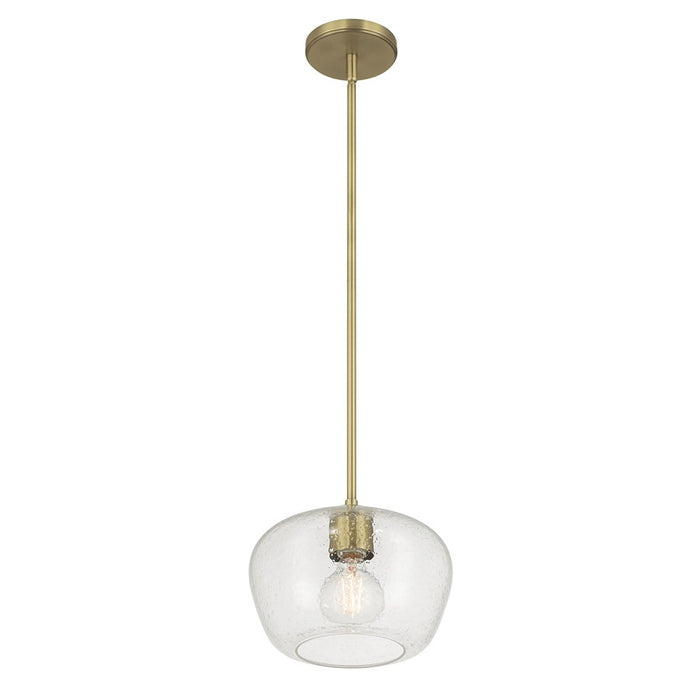 Millennium Lighting Pomari 1Lt 8" Pendant, Brass/Clear Textured - 203101-VB