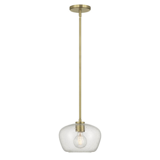 Millennium Lighting Pomari 1Lt 8" Pendant, Brass/Clear Textured