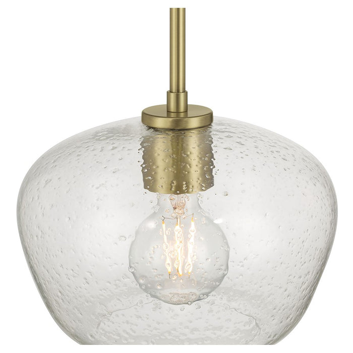 Millennium Lighting Pomari 1Lt 8" Pendant, Brass/Clear Textured