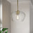 Millennium Lighting Pomari 1Lt 8" Pendant, Brass/Clear Textured