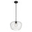 Millennium Lighting Pomari 1Lt 11" Pendant, Black/Clear Textured - 203201-MB
