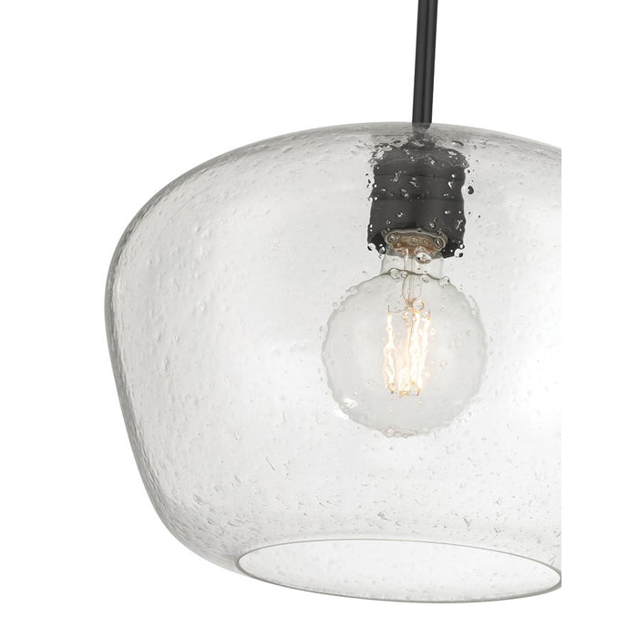 Millennium Lighting Pomari 1Lt 11" Pendant, Black/Clear Textured