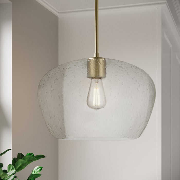 Millennium Lighting Pomari 1Lt 11" Pendant, Brass/Clear Textured