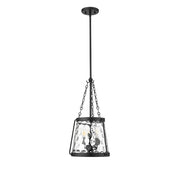 Millennium Lighting Adabella 3Lt Pendant, Black/Clear - 20403-MB