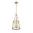 Millennium Lighting Adabella 3Lt Pendant, Vintage Brass/Clear