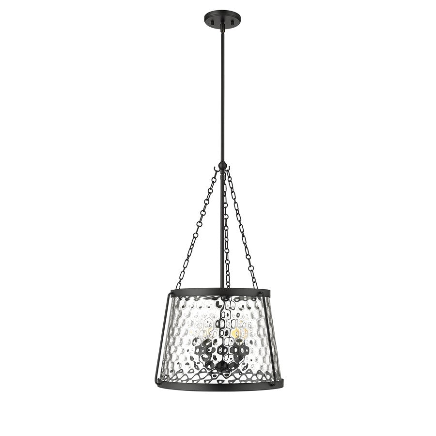 Millennium Lighting Adabella 5Lt Pendant, Black/Clear - 20405-MB
