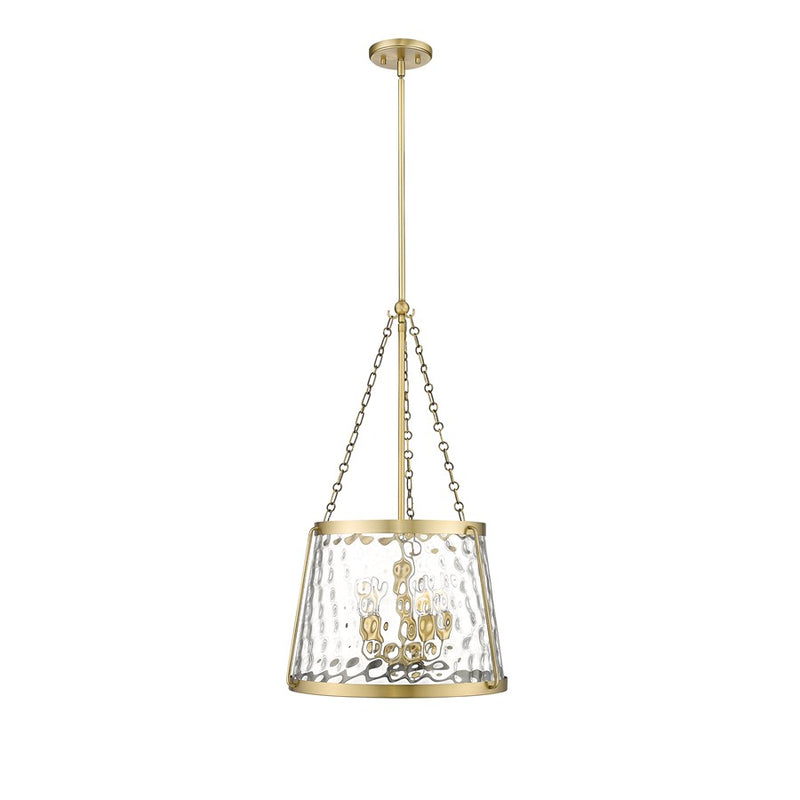 Millennium Lighting Adabella 5Lt Pendant, Vintage Brass/Clear - 20405-VB