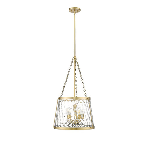 Millennium Lighting Adabella 5Lt Pendant, Vintage Brass/Clear - 20405-VB