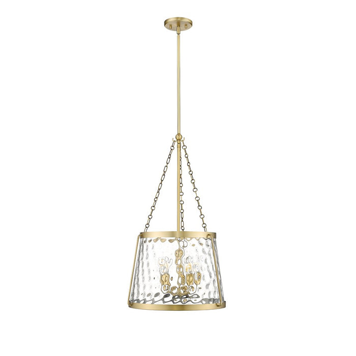 Millennium Lighting Adabella 5Lt Pendant, Vintage Brass/Clear - 20405-VB