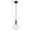 Millennium Lighting Glanora 1Lt Pendant, Black/Clear Seeded - 204101-MB