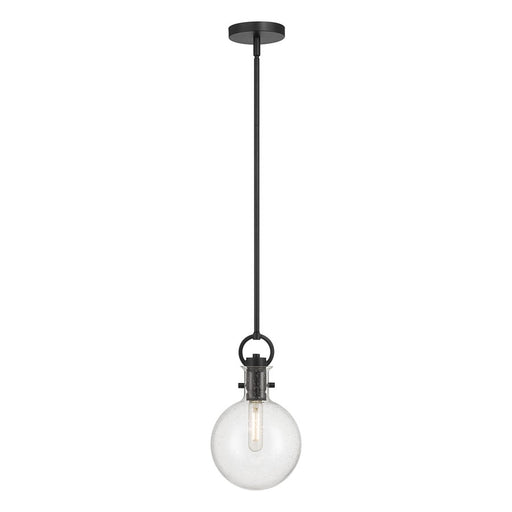 Millennium Lighting Glanora 1Lt Pendant, Black/Clear Seeded