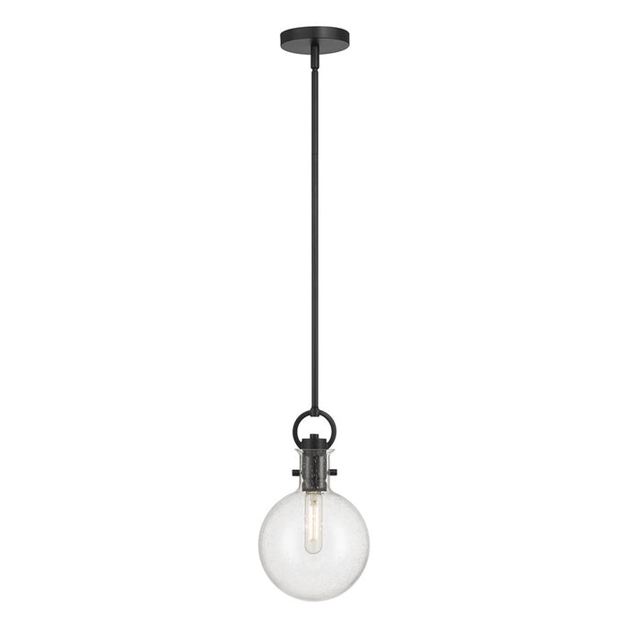 Millennium Lighting Glanora 1Lt Pendant, Black/Clear Seeded