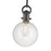 Millennium Lighting Glanora 1Lt Pendant, Black/Clear Seeded