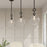 Millennium Lighting Glanora 1Lt Pendant, Black/Clear Seeded