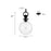 Millennium Lighting Glanora 1Lt Pendant, Black/Clear Seeded