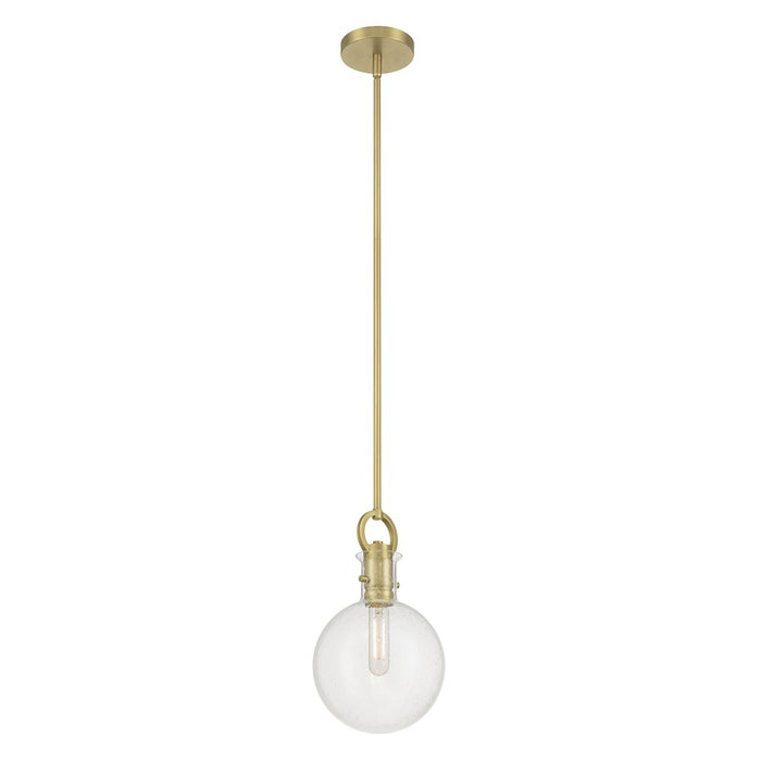 Millennium Lighting Glanora 1Lt Pendant, Brass/Clear Seeded - 204101-VB