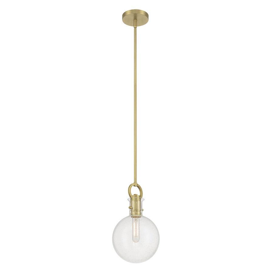Millennium Lighting Glanora 1Lt Pendant, Brass/Clear Seeded - 204101-VB