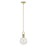 Millennium Lighting Glanora 1Lt Pendant, Brass/Clear Seeded