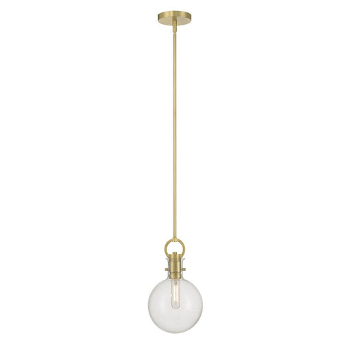 Millennium Lighting Glanora 1Lt Pendant, Brass/Clear Seeded