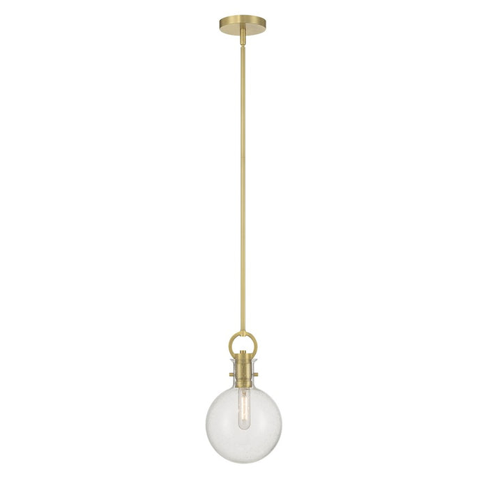 Millennium Lighting Glanora 1Lt Pendant, Brass/Clear Seeded