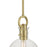 Millennium Lighting Glanora 1Lt Pendant, Brass/Clear Seeded
