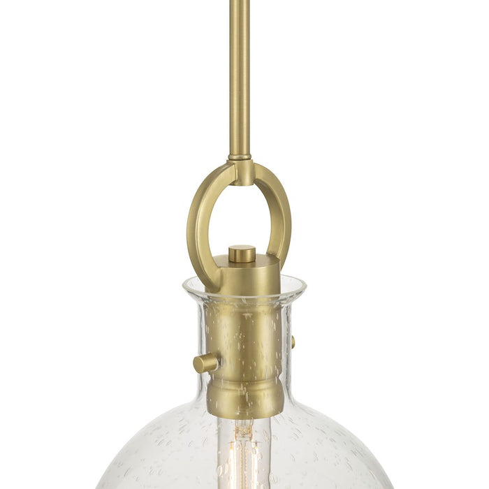 Millennium Lighting Glanora 1Lt Pendant, Brass/Clear Seeded