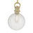 Millennium Lighting Glanora 1Lt Pendant, Brass/Clear Seeded