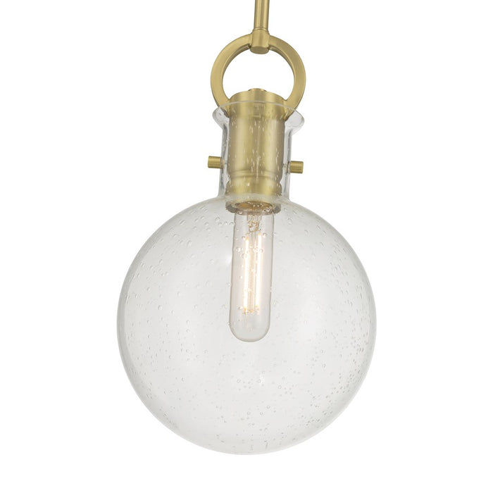 Millennium Lighting Glanora 1Lt Pendant, Brass/Clear Seeded
