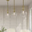 Millennium Lighting Glanora 1Lt Pendant, Brass/Clear Seeded