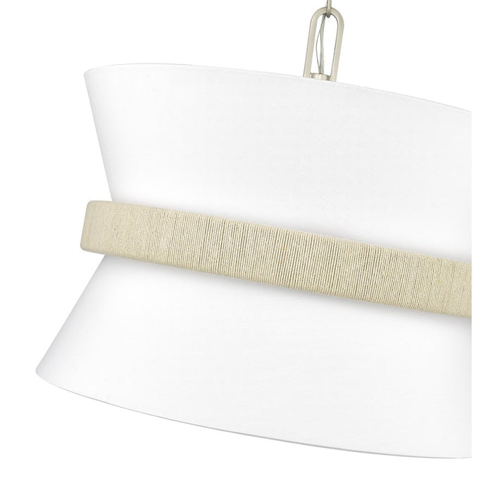 Millennium Lighting Kimbry 3Lt Pendant, Brushed Nickel/Linen
