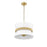 Millennium Lighting Kimbry 3Lt Pendant, Vintage Brass/Linen