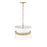 Millennium Lighting Kimbry 3Lt Pendant, Vintage Brass/Linen