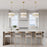 Millennium Lighting Kimbry 3Lt Pendant, Vintage Brass/Linen