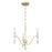 Millennium Lighting Aureline 3Lt Chandelier, Aged Silver - 205103-AGSI
