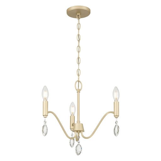 Millennium Lighting Aureline 3Lt Chandelier, Aged Silver - 205103-AGSI