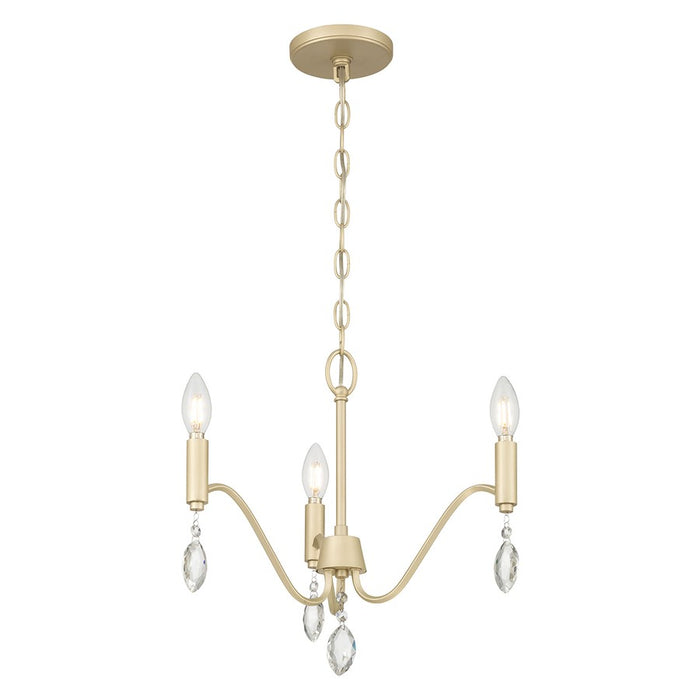 Millennium Lighting Aureline 3Lt Chandelier, Aged Silver - 205103-AGSI
