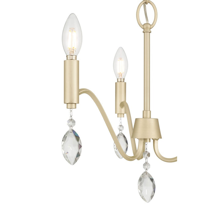 Millennium Lighting Aureline 3Lt Chandelier, Aged Silver