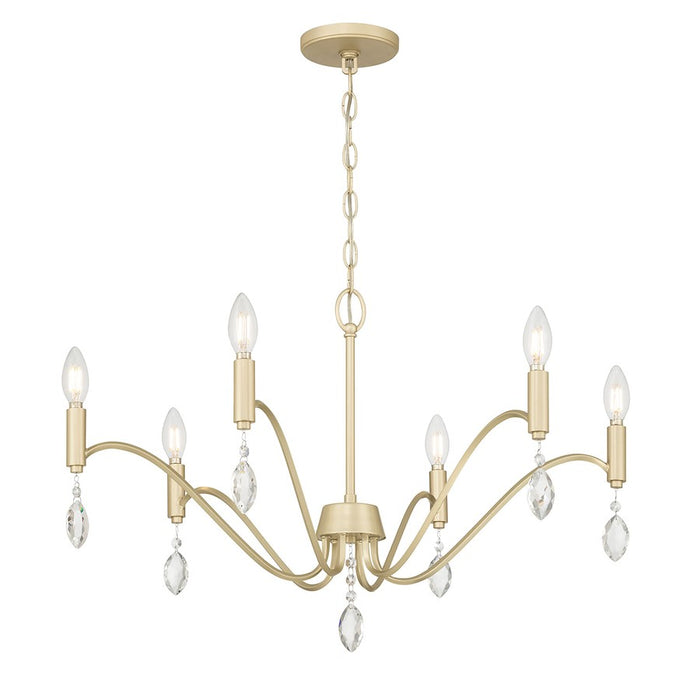 Millennium Lighting Aureline 6Lt Chandelier, Aged Silver - 205106-AGSI