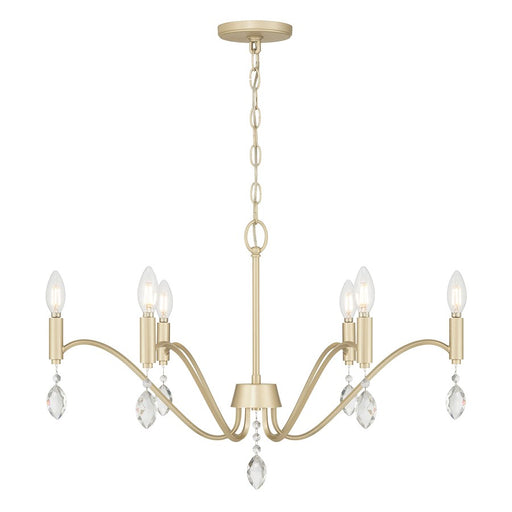 Millennium Lighting Aureline 6Lt Chandelier, Aged Silver