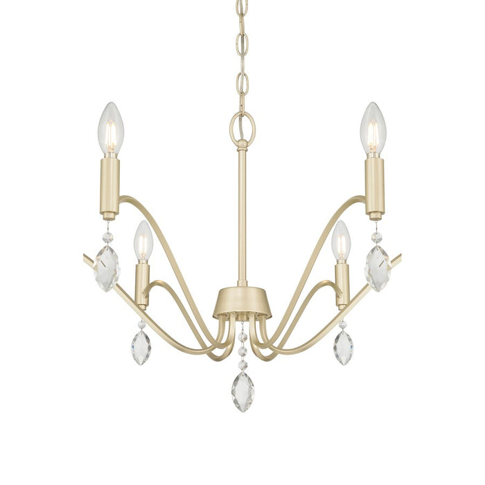 Millennium Lighting Aureline 6Lt Chandelier, Aged Silver